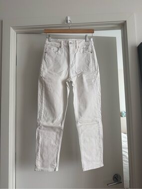 American Eagle Outfitters White Straight-Leg Jeans